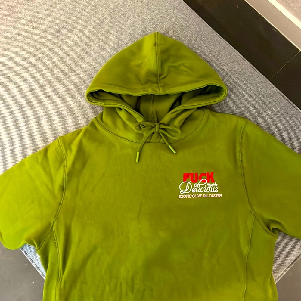 Brand New Action Bronson Fuck thats delicious hoodie (exotic olive oil taster)